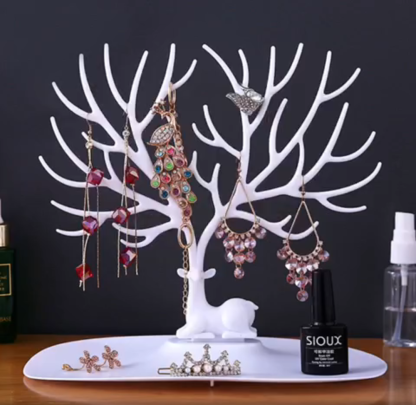 Albero della vita porta gioie - bianco/nero - immagine 2