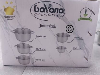 Nuova batteria di pentole in acciaio - 10 pezzi - immagine 4