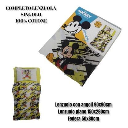 Lenzuola completo 3 pezzi Spiderman / Avengers / Frozen / Minnie / Mickey - immagine 3