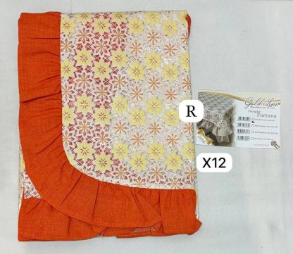 Nuova tovaglia plastificata stampata con volant in cotone - colori vari - immagine 3