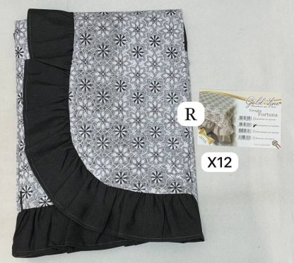 Nuova tovaglia plastificata stampata con volant in cotone - colori vari - immagine 2